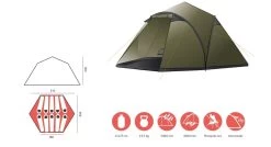 Grand Canyon Black Knob 10 Zelt (capulet-olive) -Outdoor Ausrüstung Grand Canyon Black Knob 10 Zelt capulet olive D 330015 Bild 5