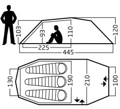 Nordisk Oppland 3 PU Zelt (dark-olive) 11 Nordisk Oppland 3 PU Zelt (dark-olive) -Outdoor Ausrüstung Nordisk Oppland 3 PU Zelt dark olive D 122077 Bild 5