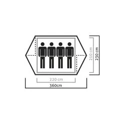 Salewa Denali 4 Zelt (cactus/grey) -Outdoor Ausrüstung Salewa Denali 4 Zelt cactus grey D 5629 5311 Bild 4