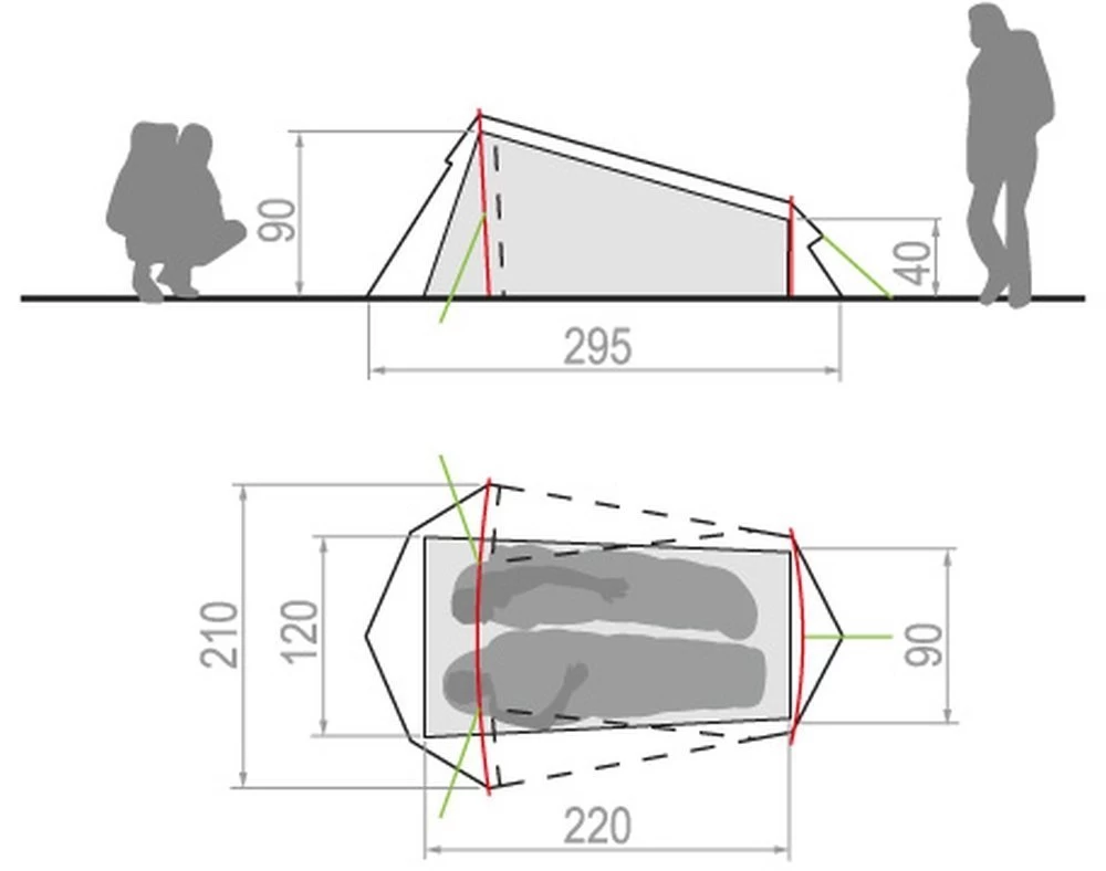 Vaude Arco 1-2P Zelt (buckeye) 4 Vaude Arco 1-2P Zelt (buckeye) – Bild 2